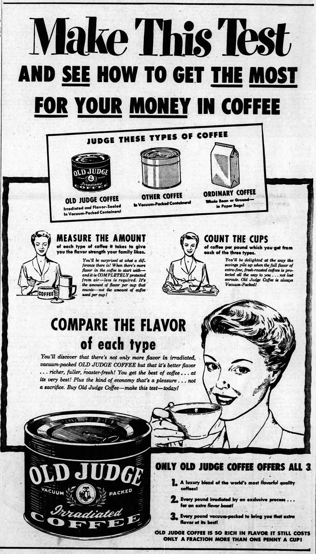 Old Judge Coffee Ad